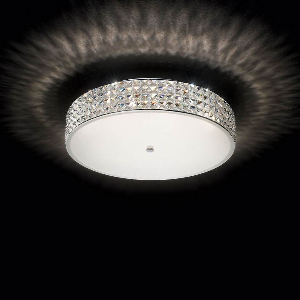 image 1 of Roma 9 Light Large Flush Ceiling Light Chrome, G9