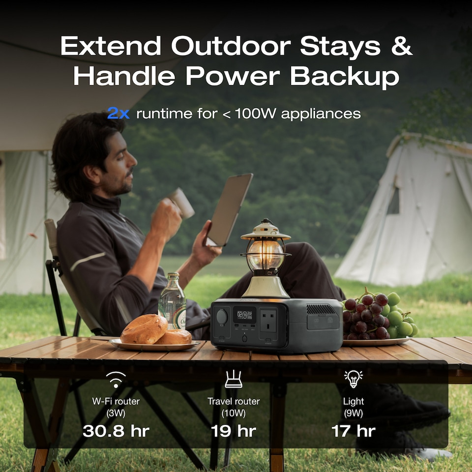 image 1 of EcoFlow River 3 UPS Portable Power Station with 245wh capacity & 600w max power output