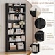image 5 of Yaheetech 7-layer Open Shelf Bookshelf-Black