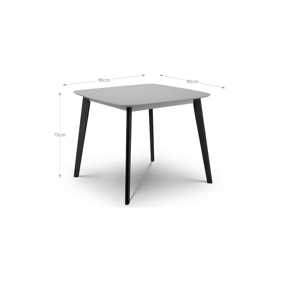image 1 of Casa Square Dining Table Grey/Black
