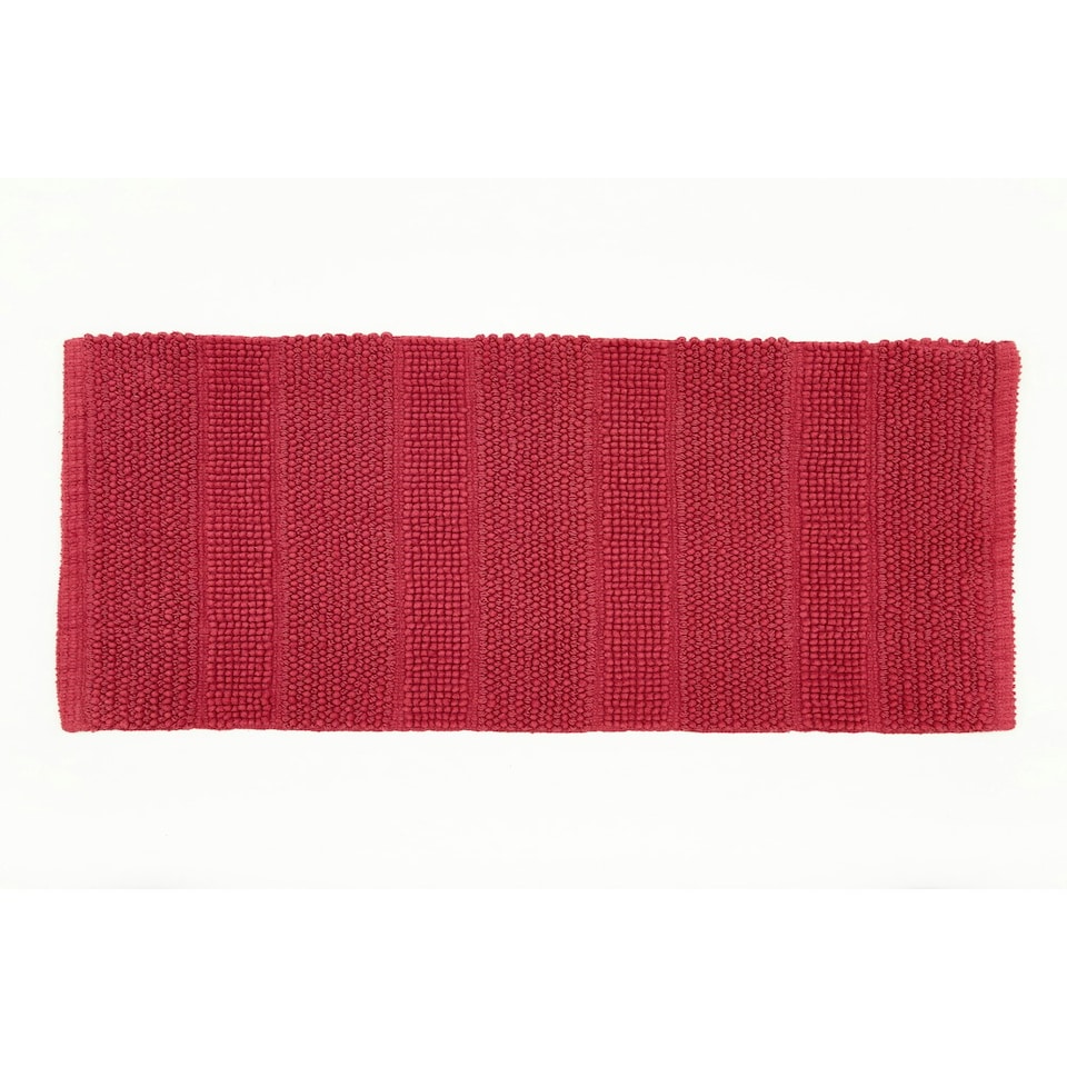 image 1 of Romeo Absorbent 1500gsm Bath Mat - Soft Bathroom 50x80cm Mat | Red | Raspberry | 50 x 80cm