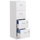 image 1 of HOMCOM File Cabinet with 4 Drawers for Home Office, Vertical Filing Cabinet with Lock, Adjustable Hanging Bar for A4 and Letter Size, Ash Wood-Effect