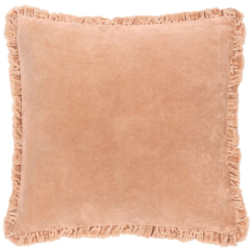 image 1 of Yard Bertie Cotton Velvet Cushion | Brown | Cashew | 45 x 45cm | 1