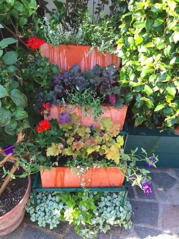 image 1 of Primrose Terracotta Fibrecotta Tall Trough Planters Set of 2 76cm Planters