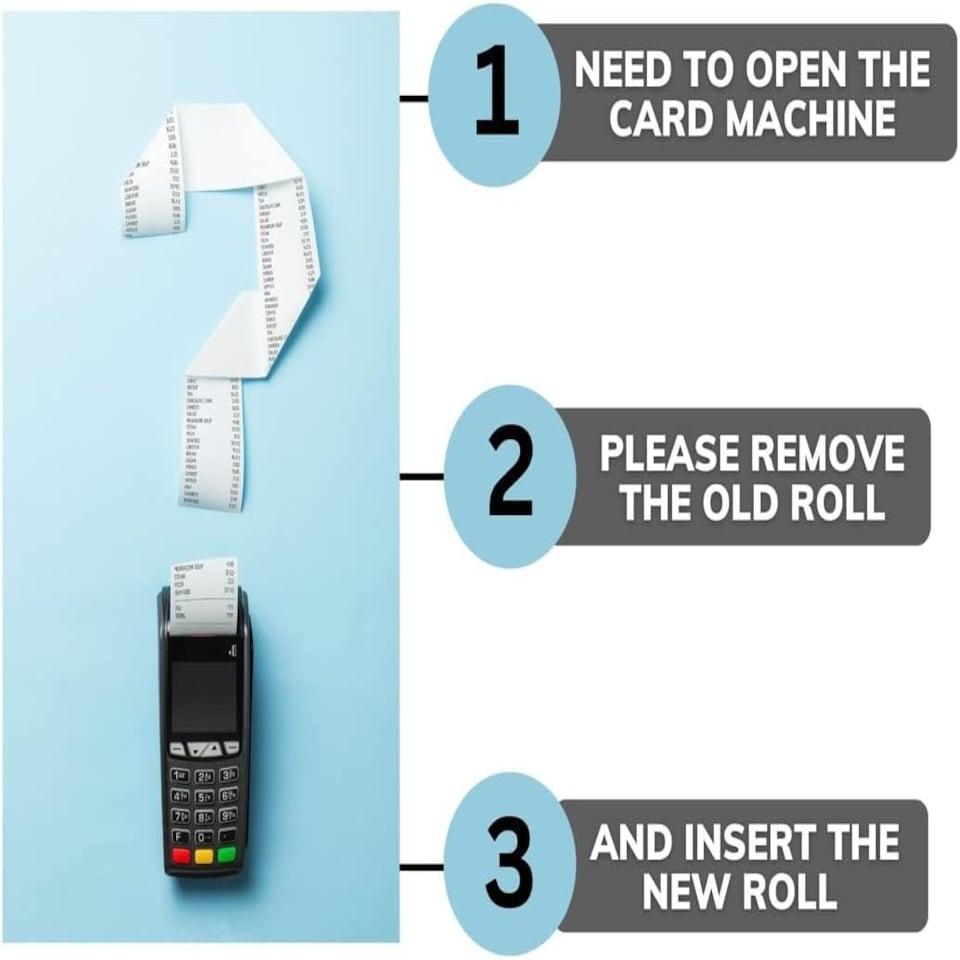 image 1 of Straame Pack of 50, 57x40mm Thermal Till Rolls