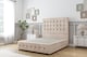 image 1 of Sloomy Berlin Sand Naples Divan Bed Base 2 Drawers Right Side With 54 Inch Floor Standing Headboard & 12 Inch Matching Footboard | Cream | Sand | Single | 1