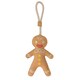 image 1 of Benji & Flo Gingerbread Man Christmas Dog Toy - Brown/Blue/Yellow - One Size