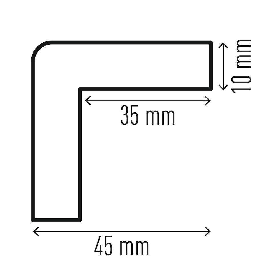 image 1 of Durable Adhesive Warning Corner Impact Protection Profiles C35 | 1 Metre