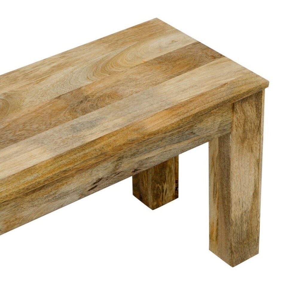 image 1 of Dakota Bench Large - Mango Wood - L35 x W148 x H45 cm - Light Finish Brown