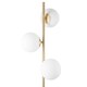 image 4 of Satin Brass Floor Lamp with Opal Globe Shades | Bronze | Small | 1