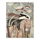 image 3 of Rustic Badger Woodland Forest Wildflowers Living Room Black Framed Wall Art Print A4
