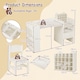 image 2 of COSTWAY Kids Art Table & Chair Set Toddler Desk White
