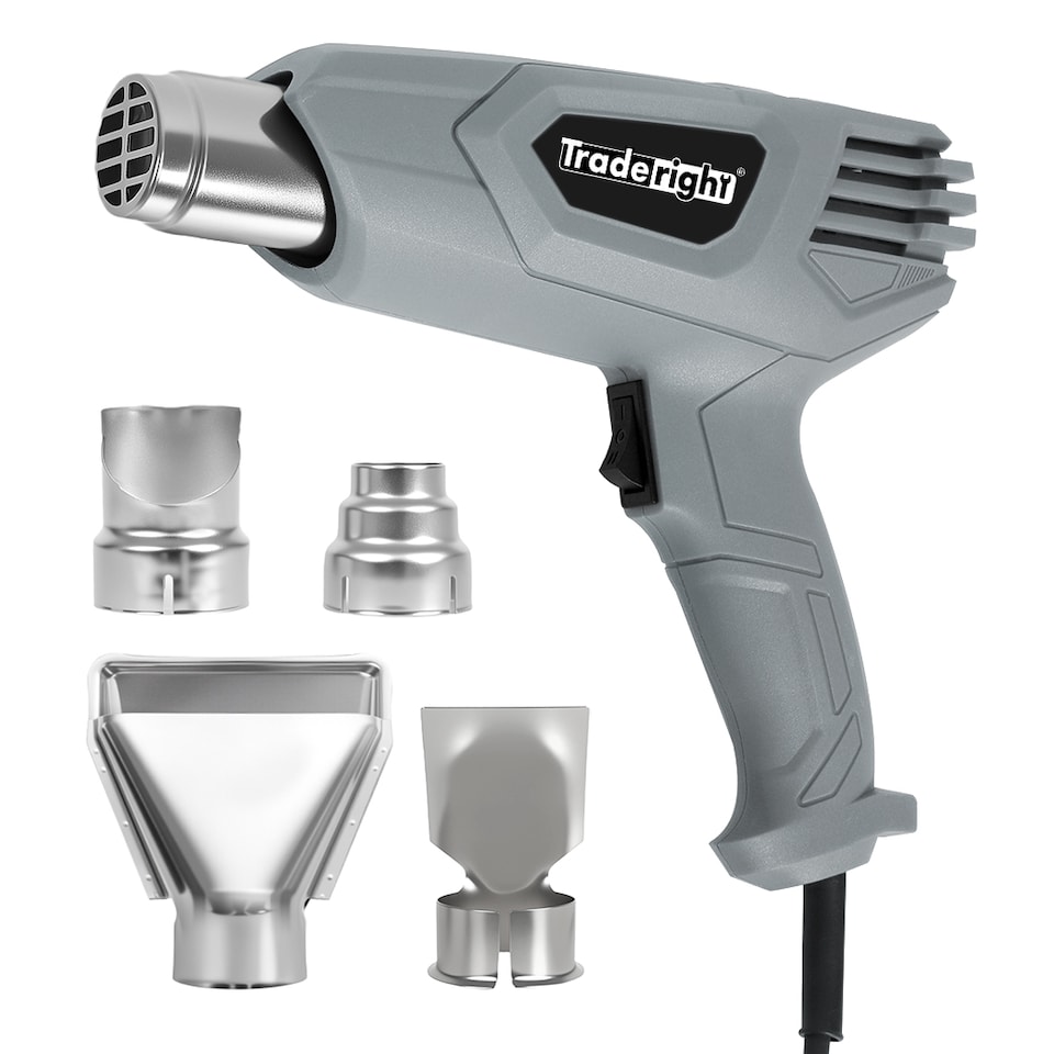 image 1 of Traderight 2000W Heat Gun Hot Air Blower Dual Temperature Paint Remover with 4 Nozzles