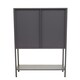 image 5 of Interiors by Premier Adjustable Two Door Grey Cabinet With Shelf, Sleek Design Bedorom Cabinet, Versatile Storage Shelving Cabinet Grey