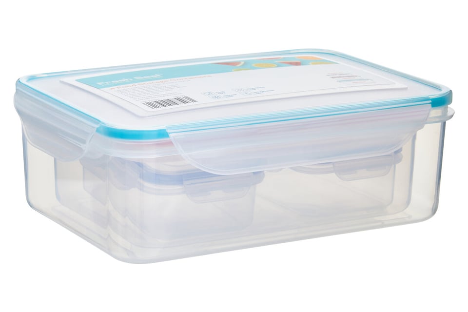 image 1 of Herrela Set of 10 Food Containers with Airtight Lids