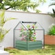 image 2 of Outsunny Raised Garden Bed Planter Box with Greenhouse, Clear