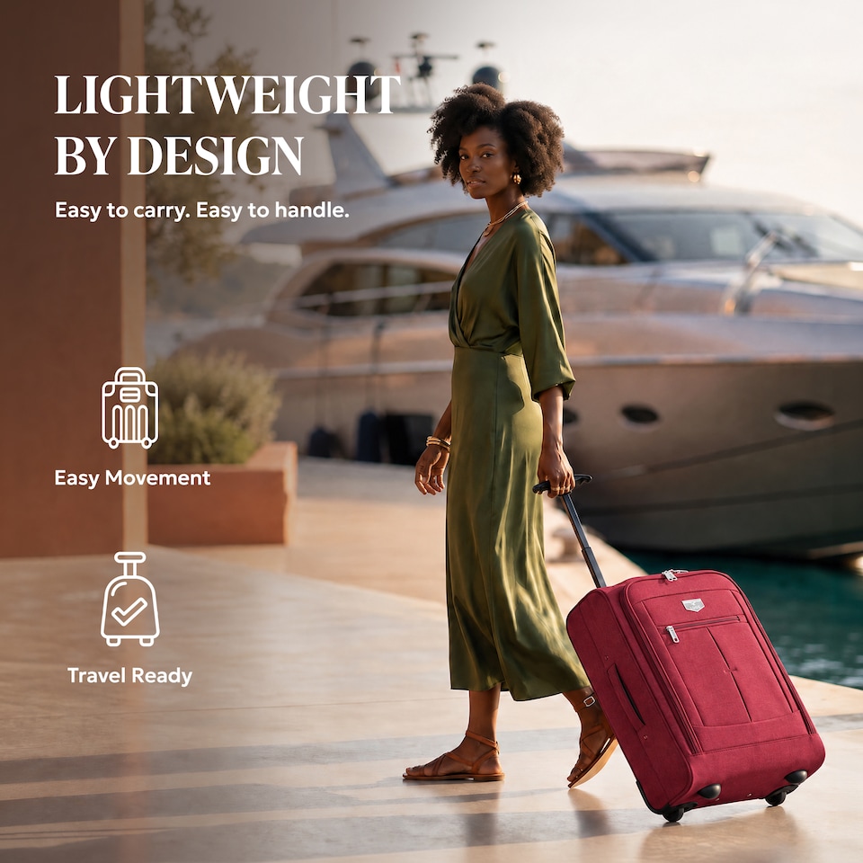 image 1 of Lugg Single Trolley Soft Cabin Bag 45x36x20cm Lightweight Hand Luggage