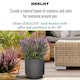 image 9 of Hammered Stone Black Cylinder Planter, Outdoor Plant Pot D36 H36 cm, 30.9 ltrs Cap.