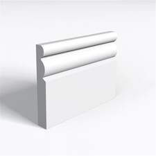Pack of 10 (Total 10 Units) - Moisture Resistant MDF Primed Ogee NE Skirting Board & Rebate - 18mm (T) x 169mm (H) x 3050mm (L)