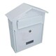 image 6 of Letter Post Mail Box Metal White Wall Door Gate Fence Garden House Lockable White