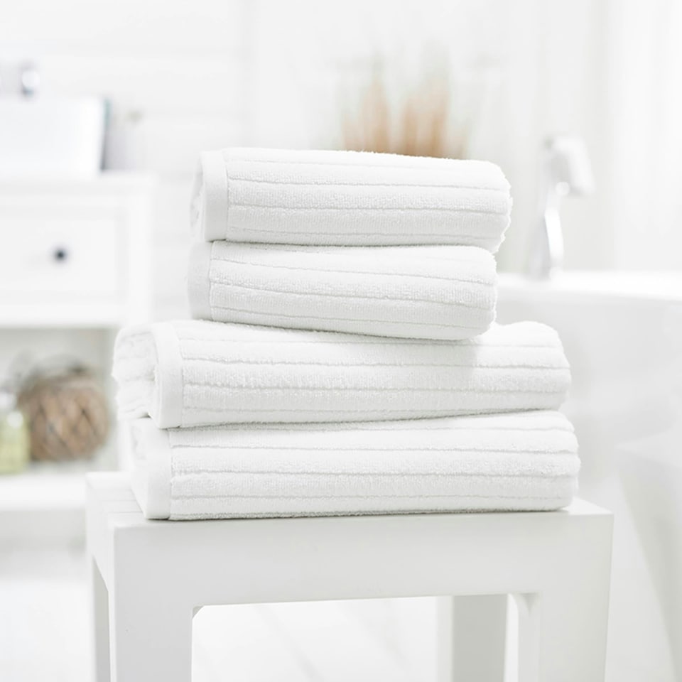 image 1 of Ribbed Absorbent 100% Cotton Rialto Supersoft Towels