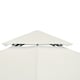 image 8 of Outsunny 3 x 3m Gazebo Canopy Replacement Cover 2Tier Roof Top Spare Part Cream White TOP COVER ONLY