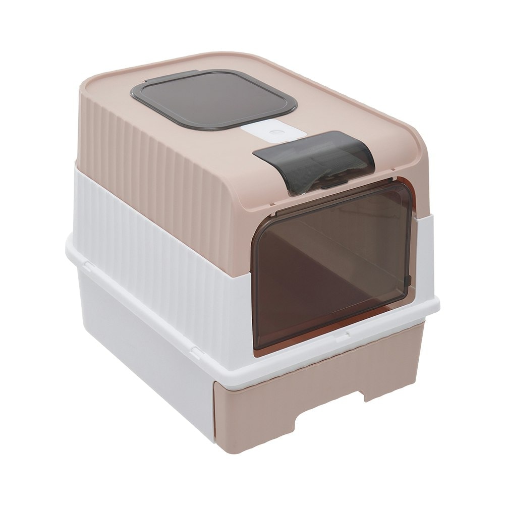 Living and Home Enclosed Cat Litter Box with UV Sterilization - Pink
