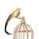 image 2 of Large Decorative Gold Paradise Bird With Clip - 35cm