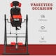 image 5 of HOMCOM Adjustable Gravity Inversion Table with Safety Belt, Red