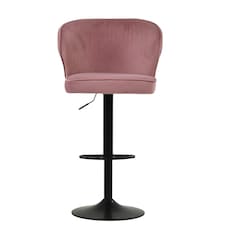 Lakeland Furniture Hexham Pink Velvet Gas Lift Base Bar Stool