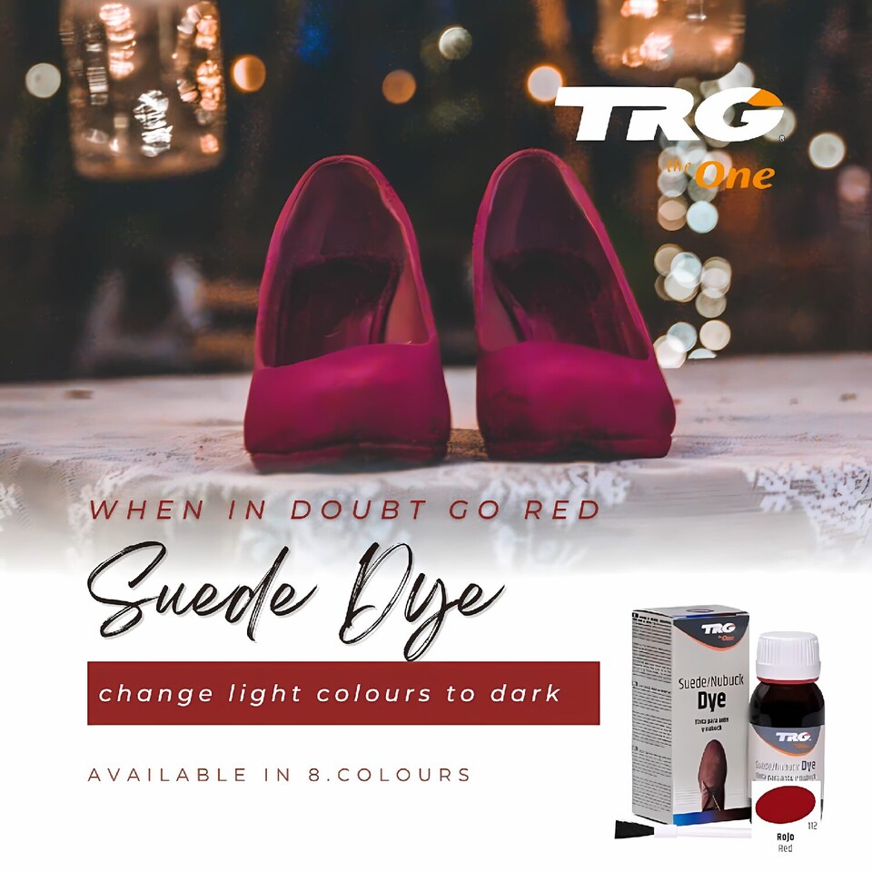 image 1 of TRG Suede Shoe Dye - Specialised Recolouring for Shoes and Boots 50ml | Purple | Deep Purple