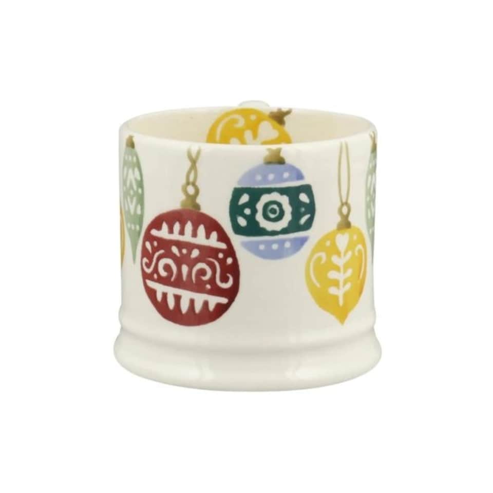 image 1 of Mug: 1 x 175ml Emma Bridgewater Baubles Mug, Ceramic White