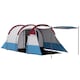 image 1 of Outsunny 2-3 Man Camping Tunnel Tent with Bedroom and Living Room | Red | Red
