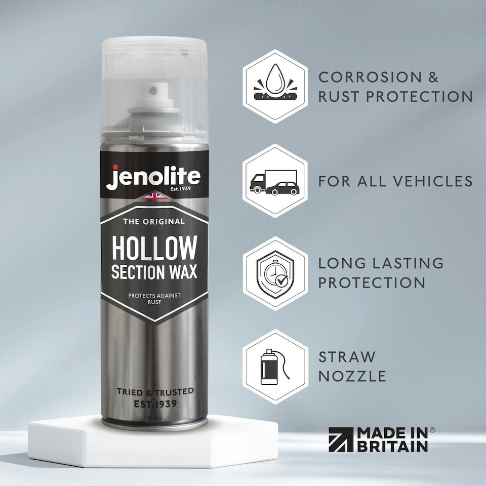 image 1 of Jenolite Hollow Section Cavity Wax Spray with Extension Straw & Nozzle - 500ml - 2-Pack