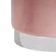 image 4 of Interiors by Premier Vogue Pink Velvet Round Stool
