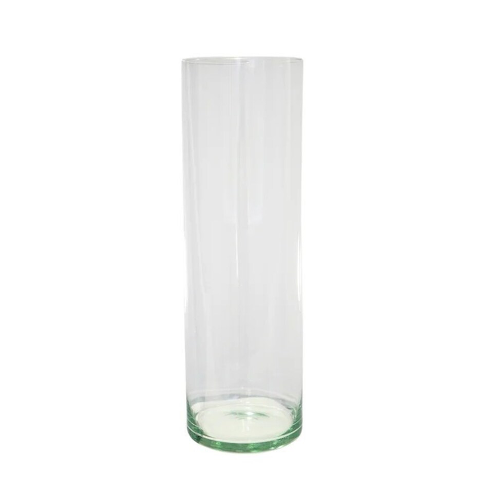 image 1 of Cylinder Lantern with Sand - Glass - L12 x W12 x H26 cm - Clear