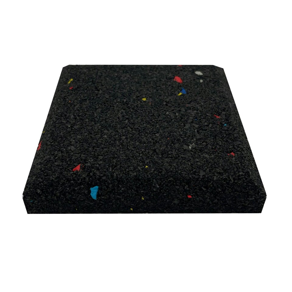 image 1 of Heavy Duty Anti-Vibration Noise Reducing Rubber Pads 10cm x 10cm Black | Pack of 6