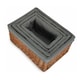 image 3 of Set of 4 Double Steamed Grey Cotton Lined Willow Storage Baskets | Grey | Grey | Not provided