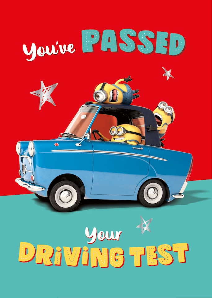 image 1 of Despicable Me Passed Driving Test Card