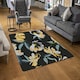 image 2 of Yellow Flowers on Green (Rug) Yellow | Large: 140x200cm