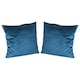 image 1 of Nicola Spring Square Velvet Cushions - 55cm x 55cm - Blue - Pack of 2 | Blue | Blue