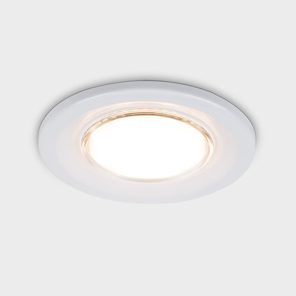 image 1 of ValueLights Downlight Fire Rated White Ceiling Light Fitting Single Pack