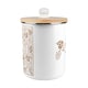 image 8 of Oak Leaves & Berries Compost Caddy - Metal 2L Golden Yellow Decorative Kitchen Food Waste Bin