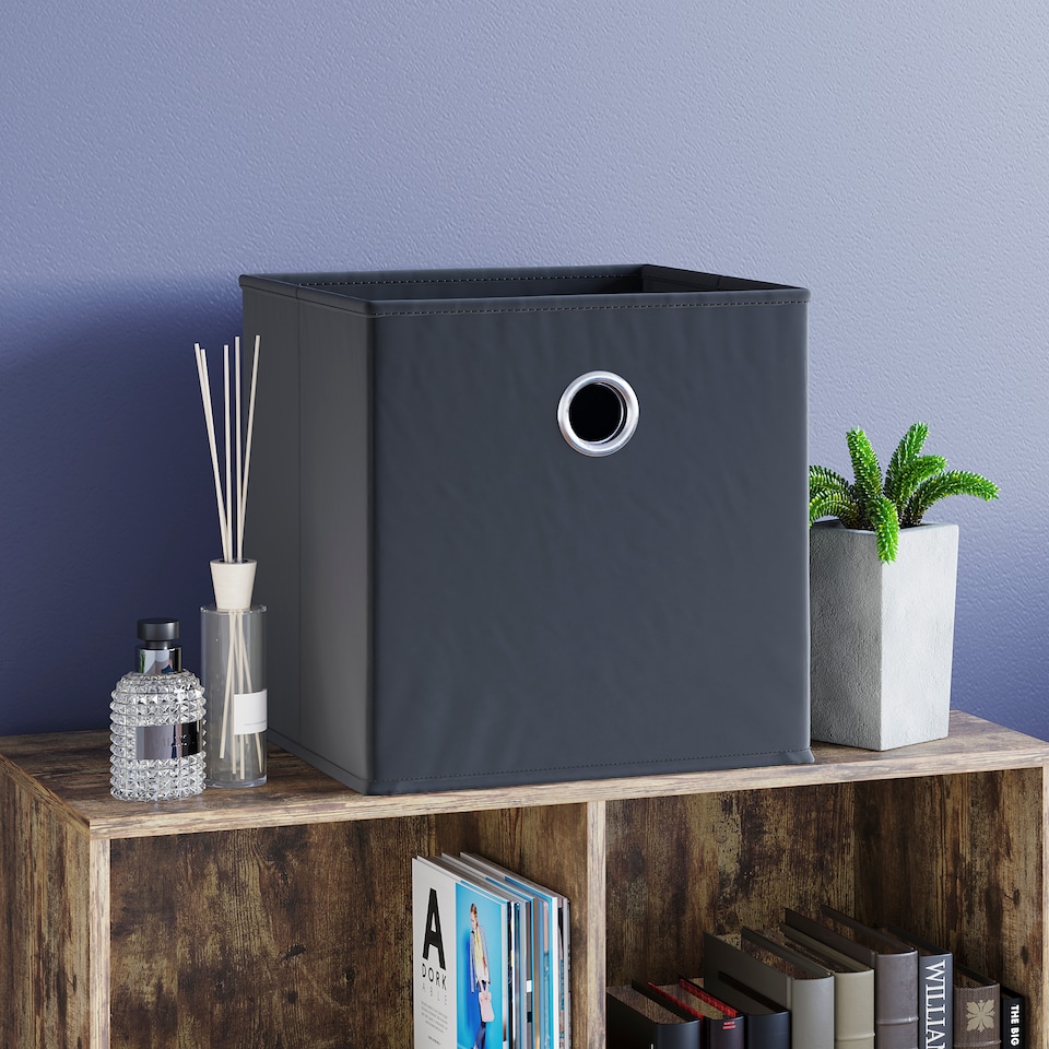 image 1 of Vida Designs Durham Cube Storage Basket, Black - (Set of 10) | Black | Black