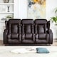 image 5 of Caesar 3 Seater Manual High Back Bonded Leather Recliner Sofa (Brown)