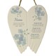 image 6 of Personalised Forget Me Not Memorial Ceramic Wings