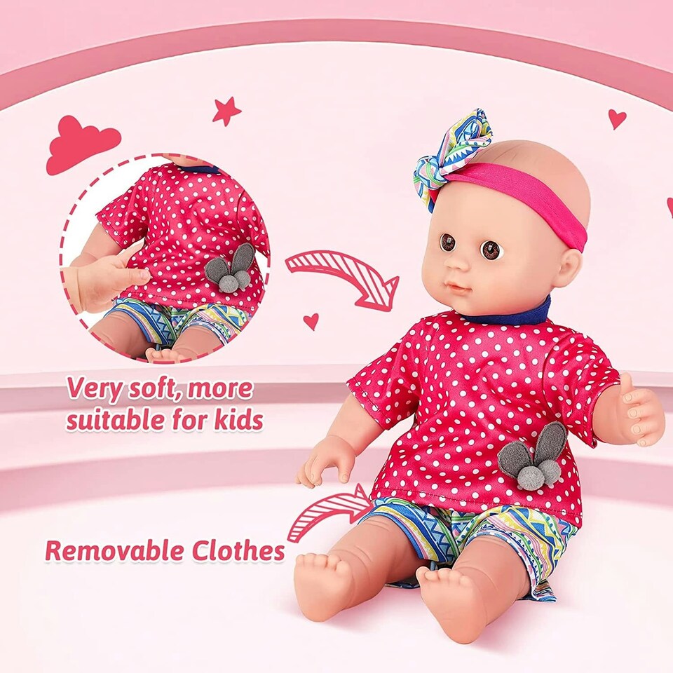 image 1 of Baby Doll Stroller Set Pushchair Doll Playset