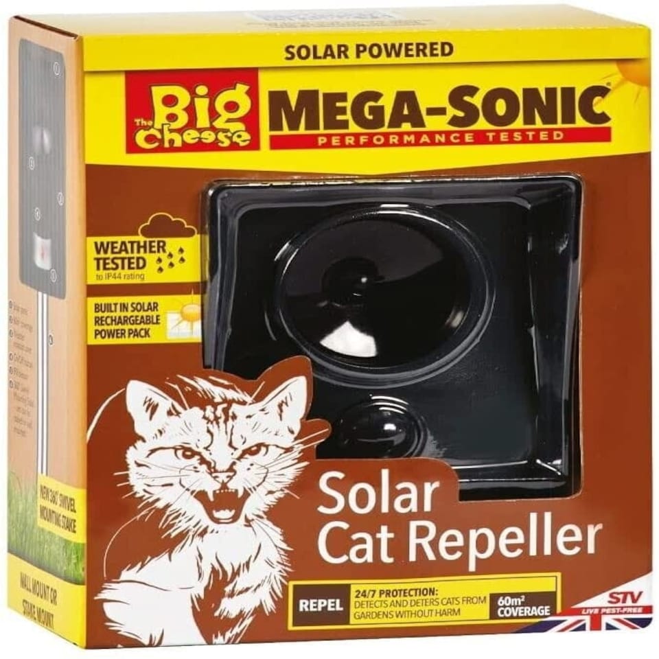 image 1 of The Big Cheese® Mega Sonic Solar Cat Repeller