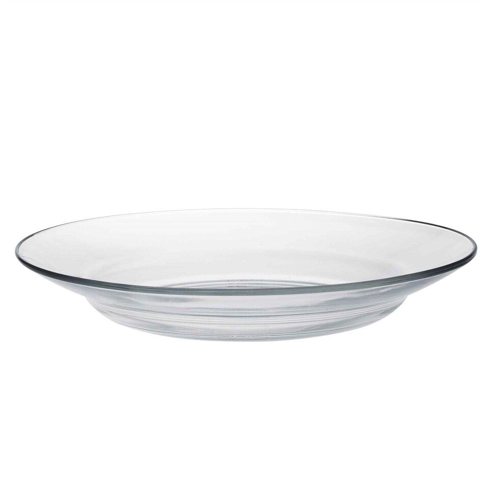 image 1 of Duralex Lys Glass Soup Plates Dishes - Tempered, Heat Resistant - 230mm - Pack of 6 | Clear | Clear