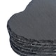 image 4 of Argon Tableware Heart Slate Placemats - 25cm - Pack of 12 | Black | Natural